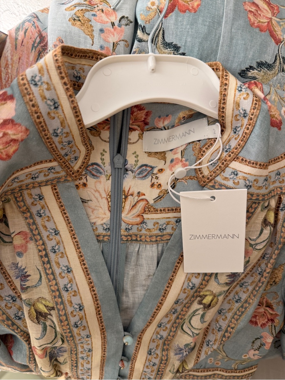 Zimmermann Roselight floral linen midi dress - Picture 15 of 16